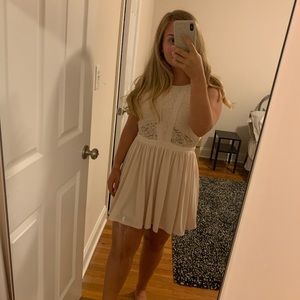 Pale Pink Lace Spring Summer Dress